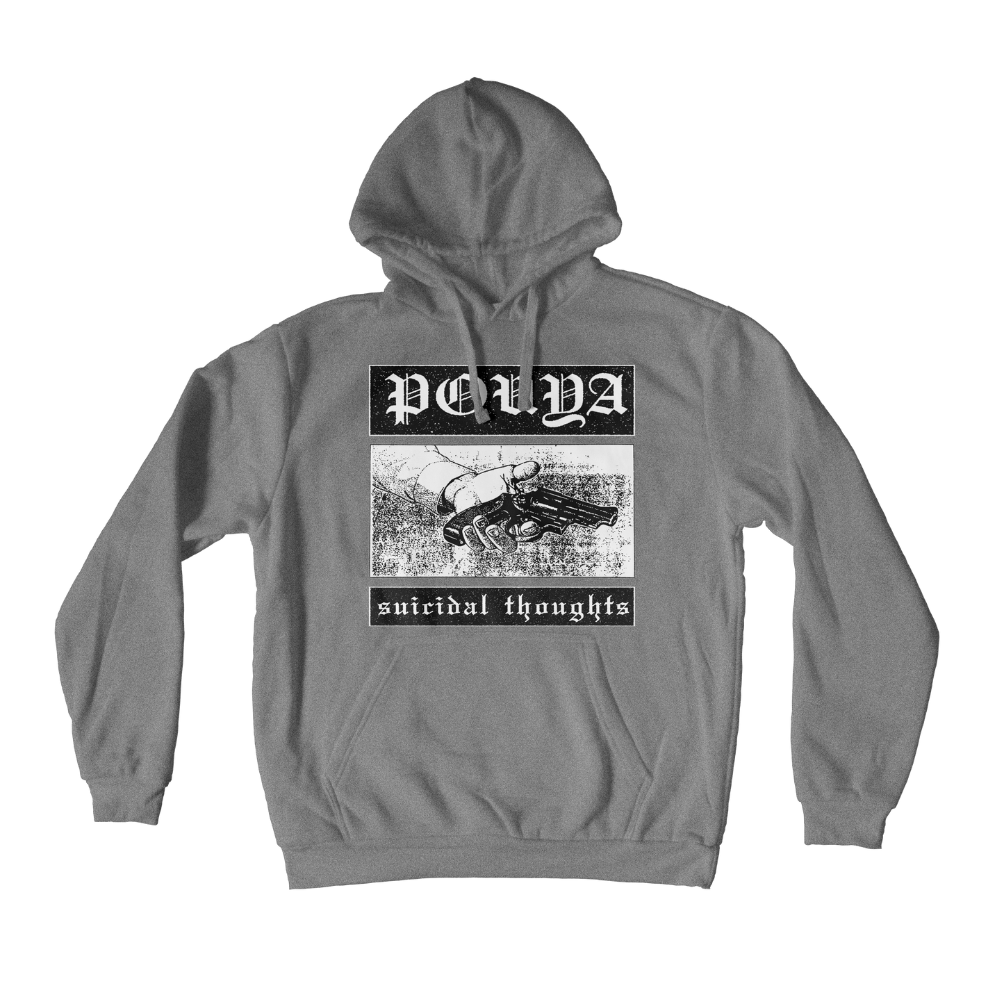 SUICIDAL THOUGHTS HOODIE - HEATHER GREY