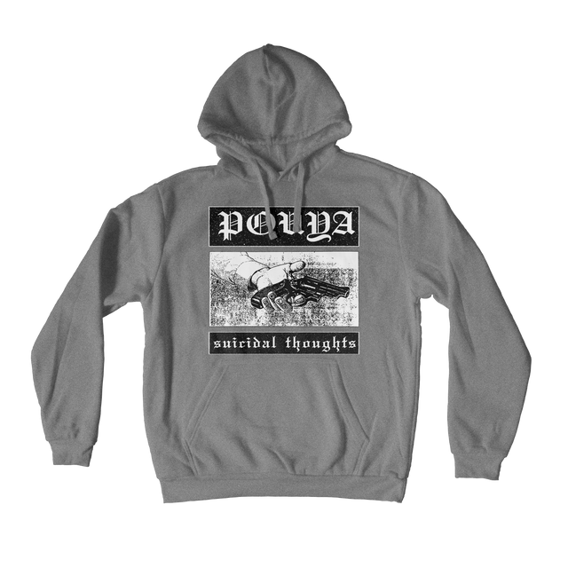 SUICIDAL THOUGHTS HOODIE - HEATHER GREY