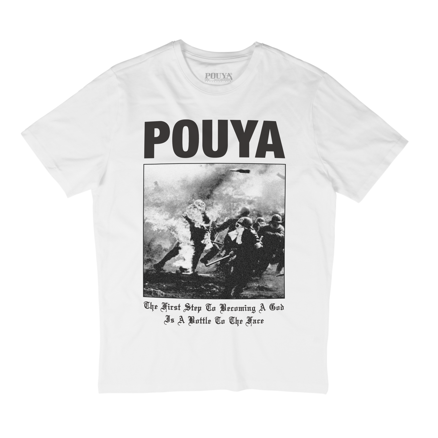 BOTTLE FACE TEE - WHITE