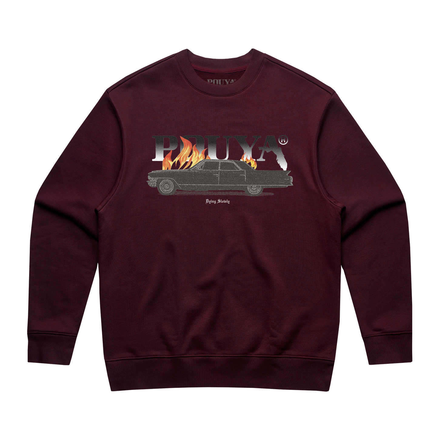 DYING SLOWLY CREWNECK - MAROON