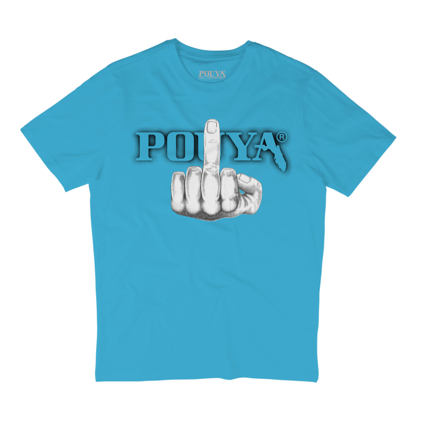 MIDDLE FINGER TEE - BLUE