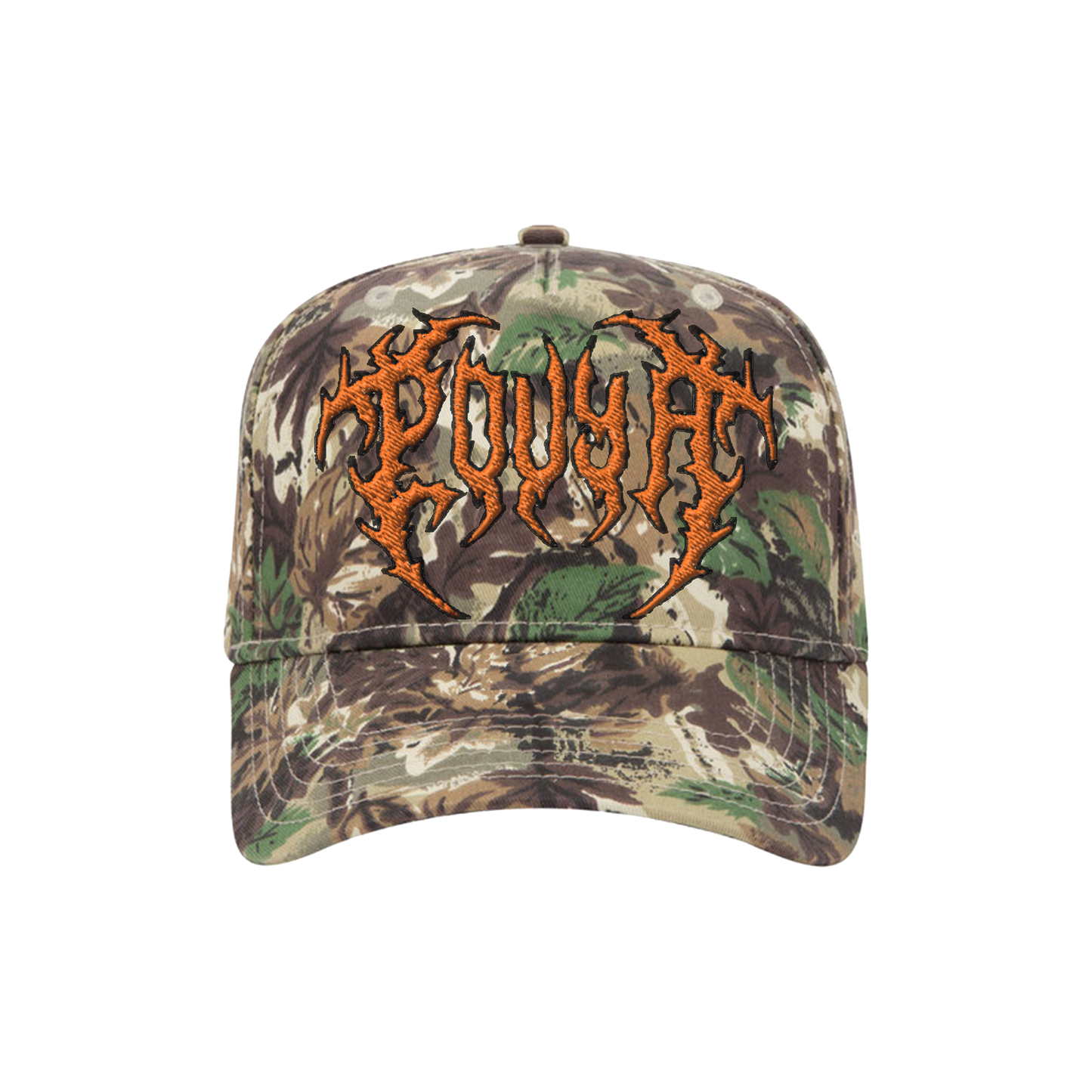 METAL CAMO HAT - ORANGE