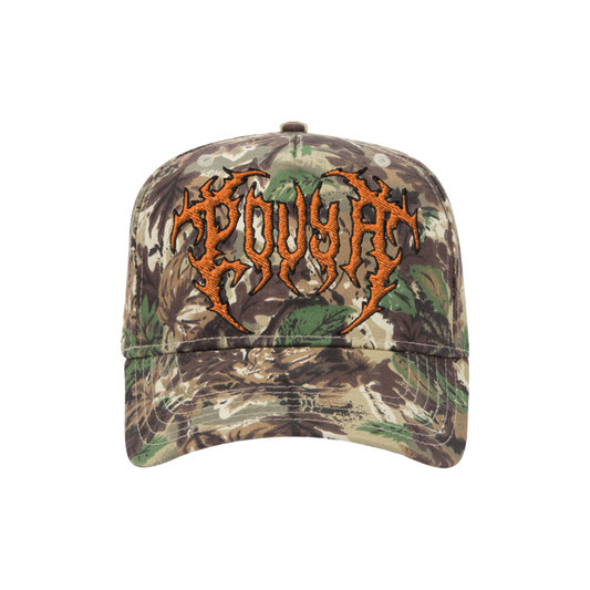 METAL CAMO HAT - ORANGE