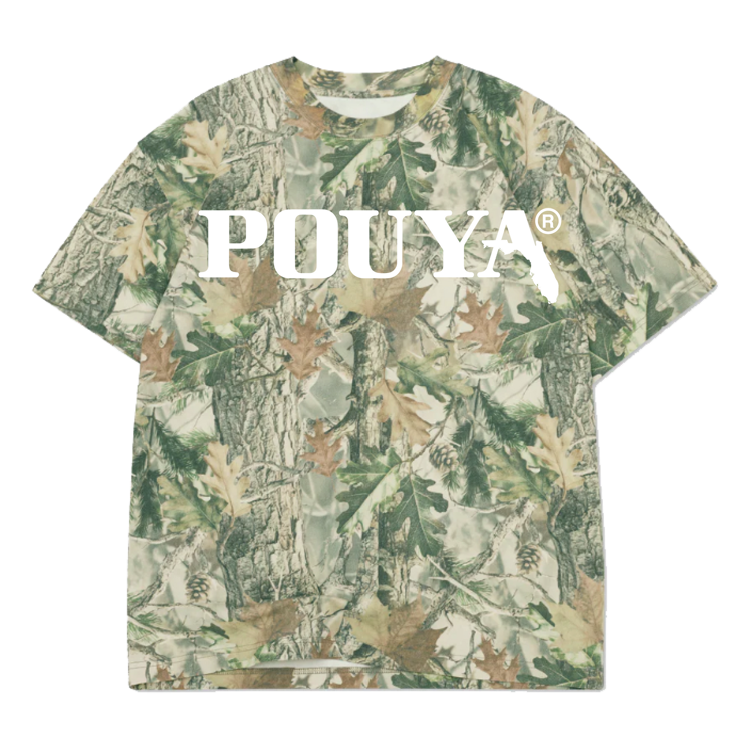 POUYA CAMO LOGO T-SHIRT