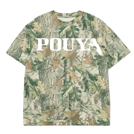 POUYA CAMO LOGO T-SHIRT