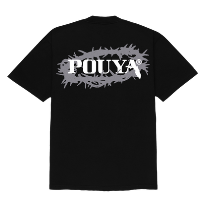 REFLECTIVE THORN LOGO T-SHIRT - BLACK