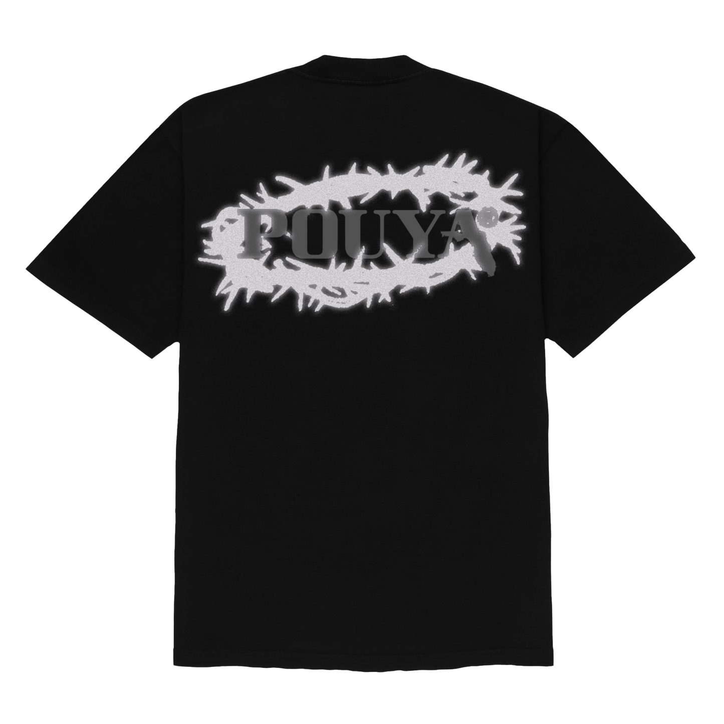 REFLECTIVE THORN LOGO T-SHIRT - BLACK