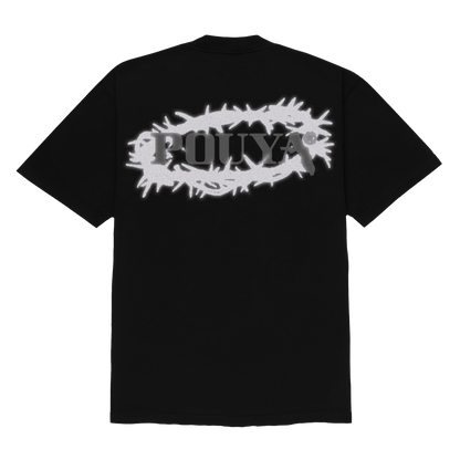 REFLECTIVE THORN LOGO T-SHIRT - BLACK