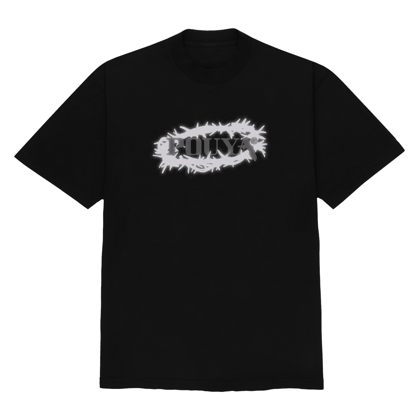 REFLECTIVE THORN LOGO T-SHIRT - BLACK