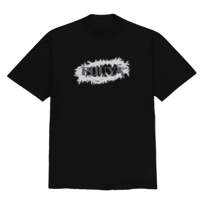 REFLECTIVE THORN LOGO T-SHIRT - BLACK