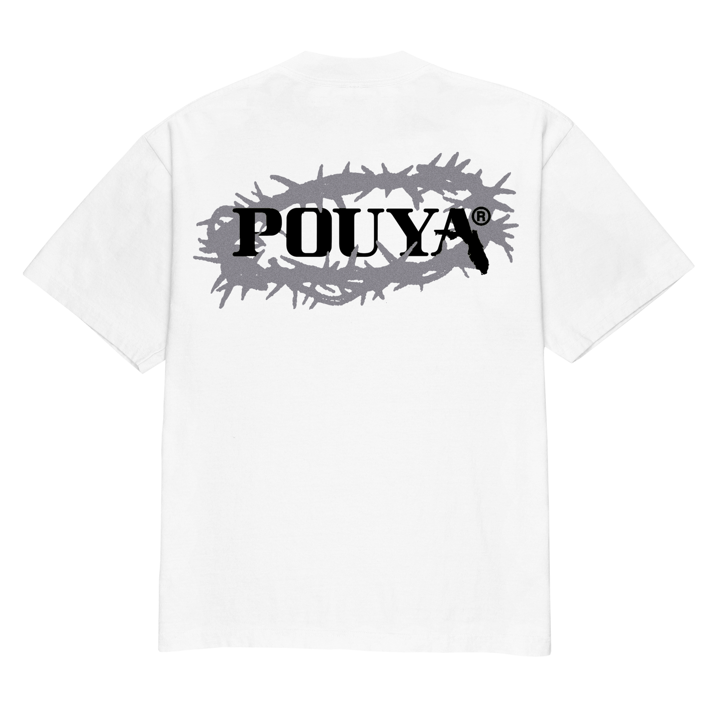 REFLECTIVE THORN LOGO T-SHIRT - WHITE