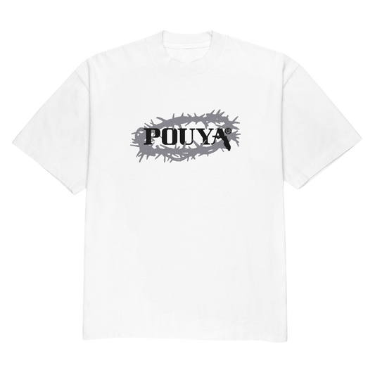 REFLECTIVE THORN LOGO T-SHIRT - WHITE