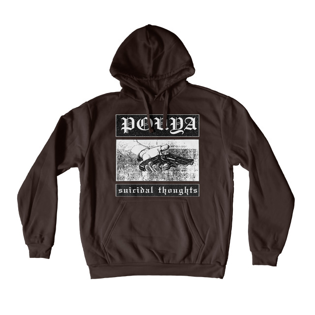 SUICIDAL THOUGHTS HOODIE - BROWN