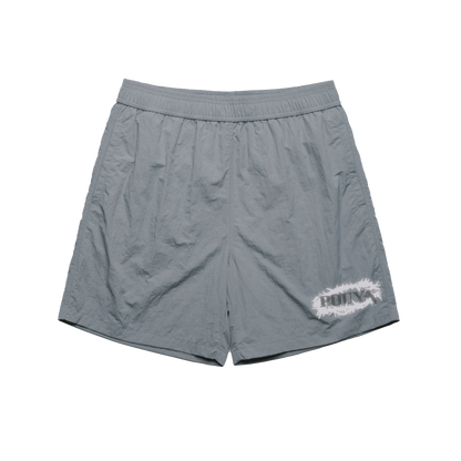 REFLECTIVE THORN LOGO SHORTS - SMOKE