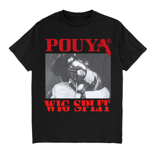 POUYA WIG SPLIT T-SHIRT BLACK