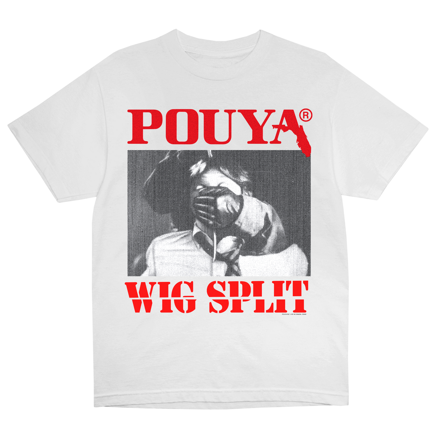 POUYA WIG SPLIT T-SHIRT WHITE