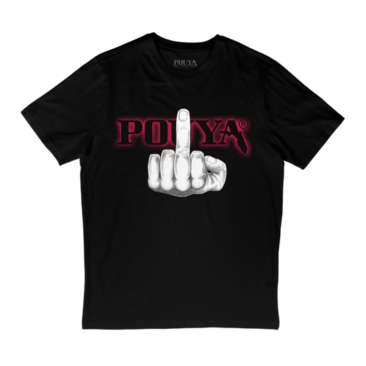 MIDDLE FINGER TEE - BLACK