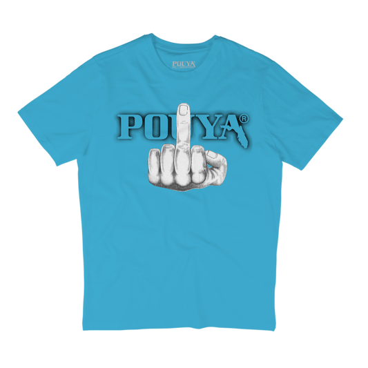 MIDDLE FINGER TEE - BLUE